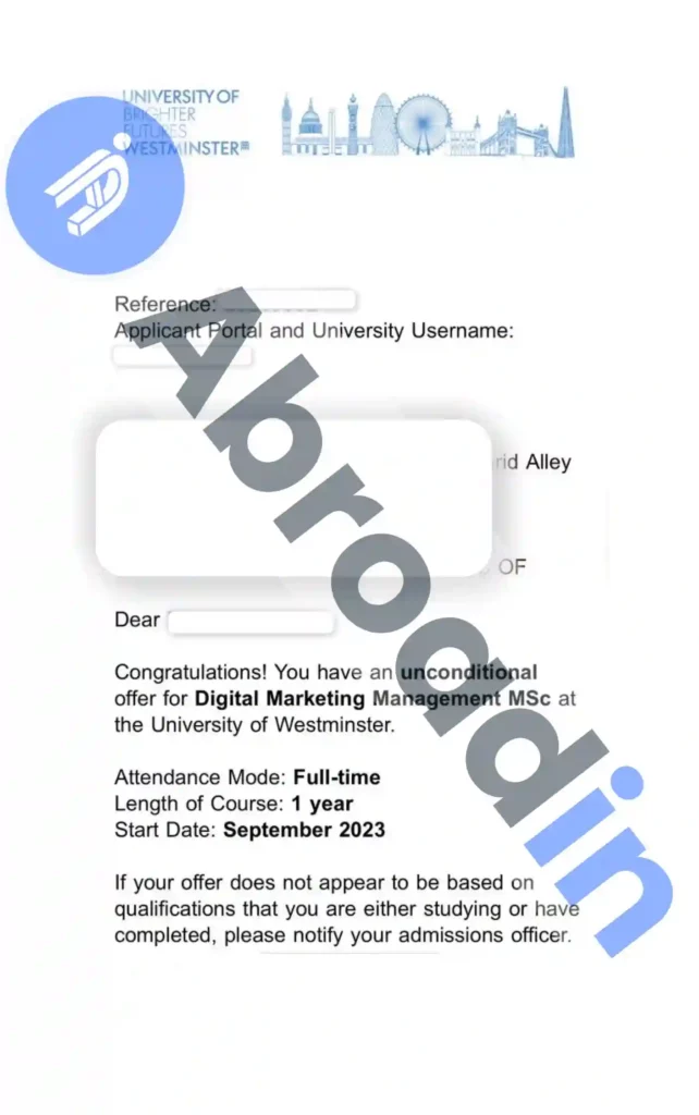 دیجیتال مارکتینگ، university of westminster انگلستان