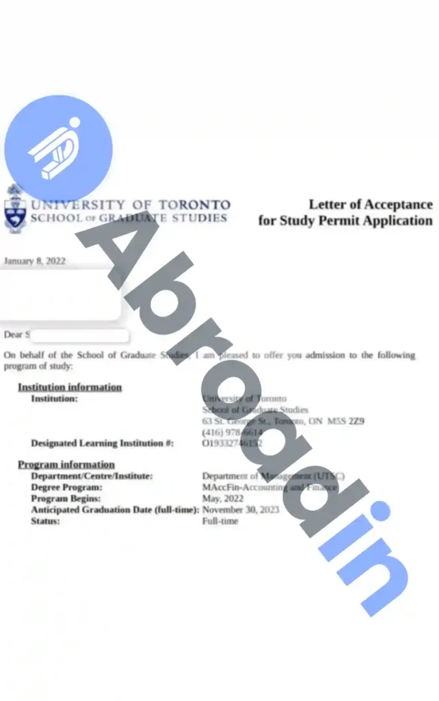 حسابداری، University of Toronto کانادا