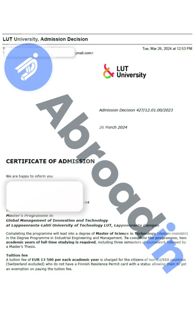 مدیریت تکنولوژی، LUT University فنلاند